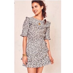 NWT LoveShackFancy Floreen Dress in Warm Gray M